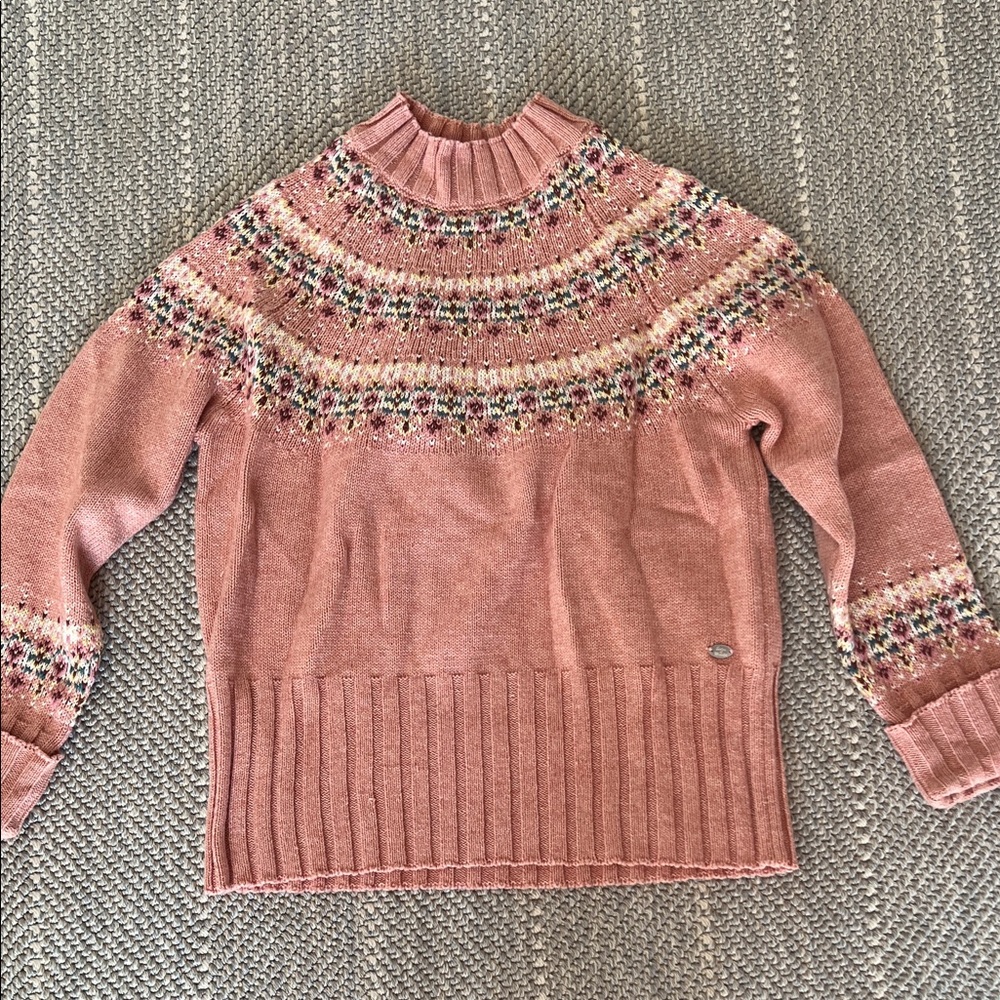 Tartine et Chocolat Girl’s Pink Patterned Sweater